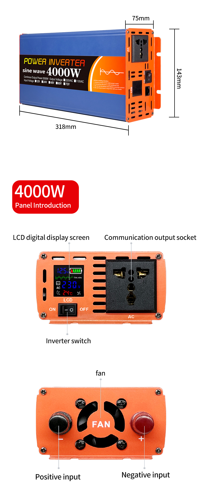 Rated Power 2000w Inverter