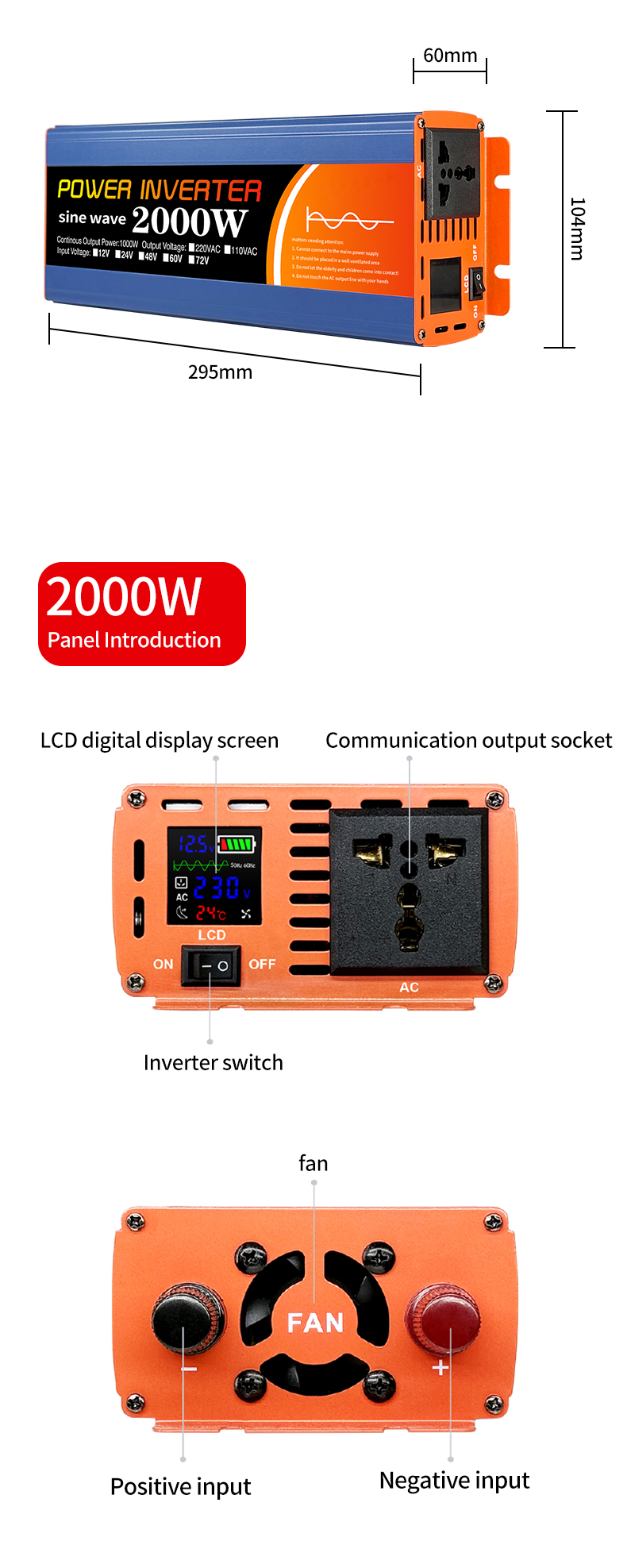 Rated Power 1000w Inverter